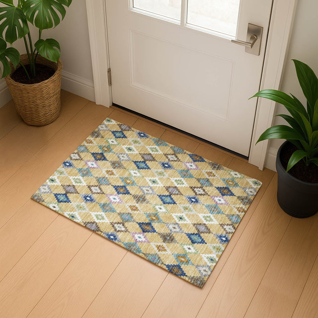 Dalyn Kenner KN10 Gold Rug shown in a room
