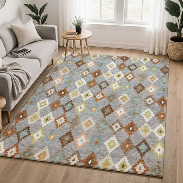 Dalyn Kenner KN10 Gray Rug shown in a room