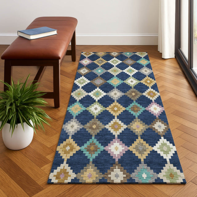 Dalyn Kenner KN10 Navy Rug shown in a room