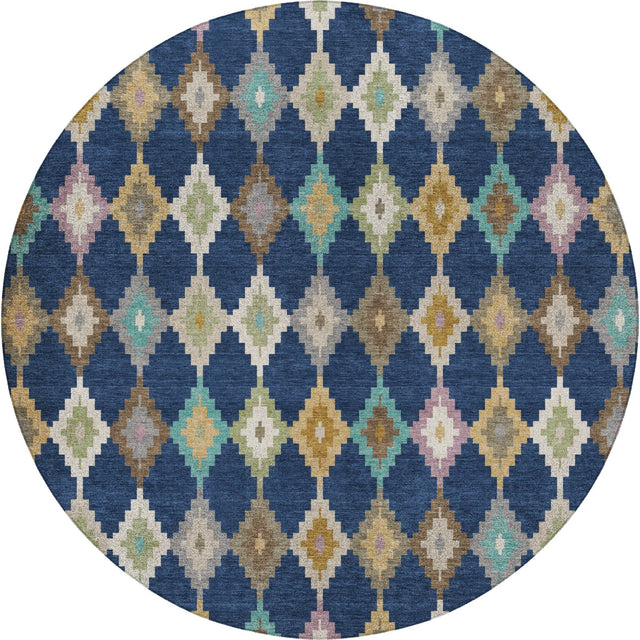 Dalyn Kenner KN10 Navy Rug round rug