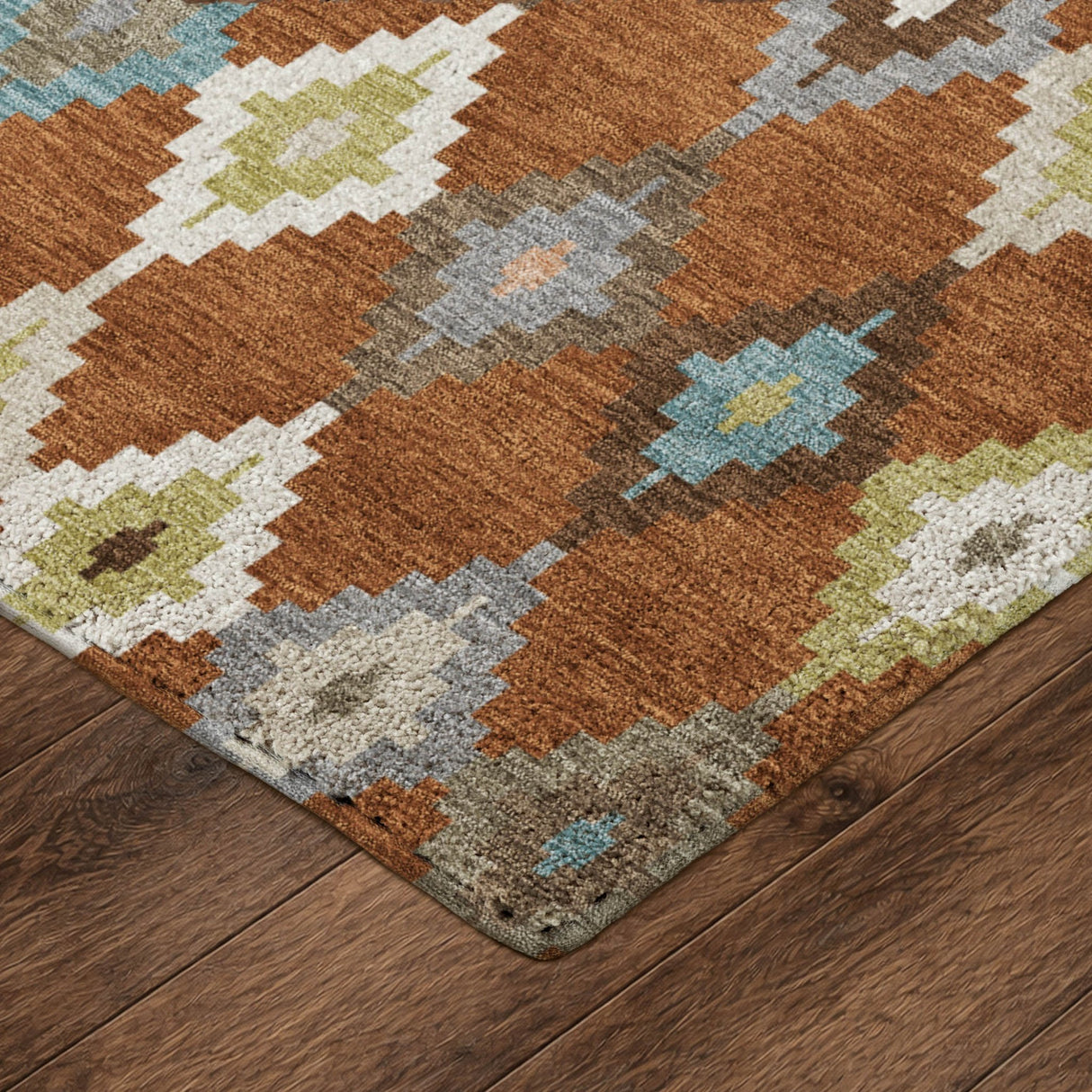 Dalyn Kenner KN10 Paprika Rug corner detail