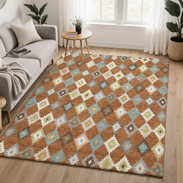 Dalyn Kenner KN10 Paprika Rug shown in a room