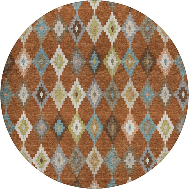 Dalyn Kenner KN10 Paprika Rug round rug