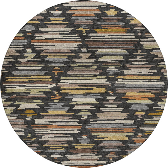Dalyn Kenner KN2 Black Rug round rug