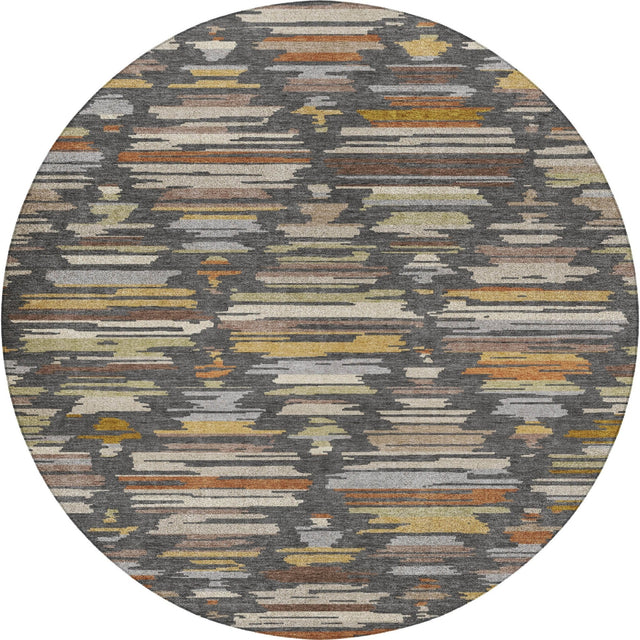 Dalyn Kenner KN2 Charcoal Rug round rug