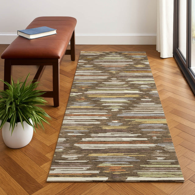 Dalyn Kenner KN2 Chocolate Rug shown in a room