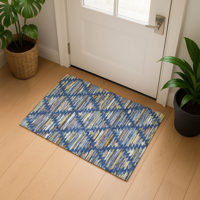 Dalyn Kenner KN2 Navy Rug shown in a room