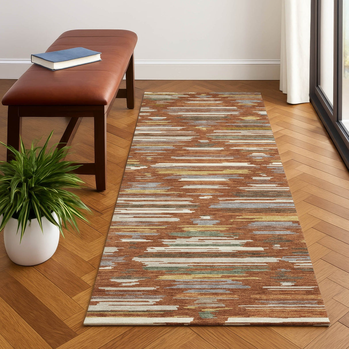 Dalyn Kenner KN2 Paprika Rug shown in a room