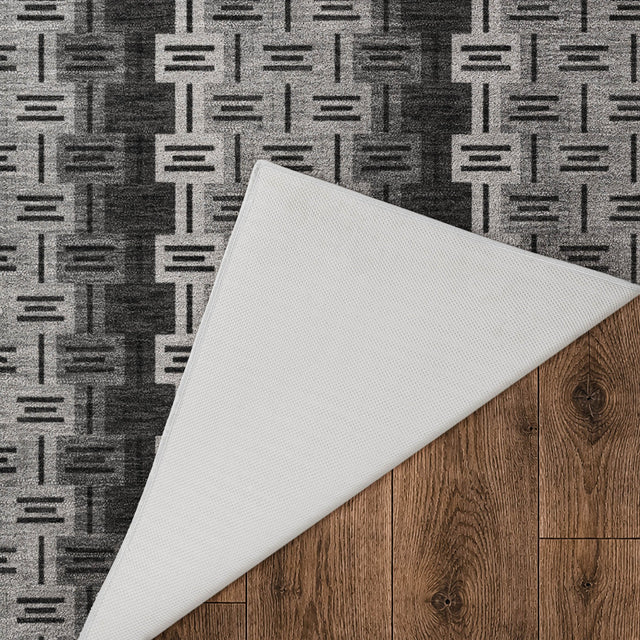 Dalyn Kenner KN3 Black Rug backing detail