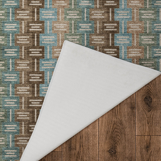 Dalyn Kenner KN3 Brown Rug backing detail