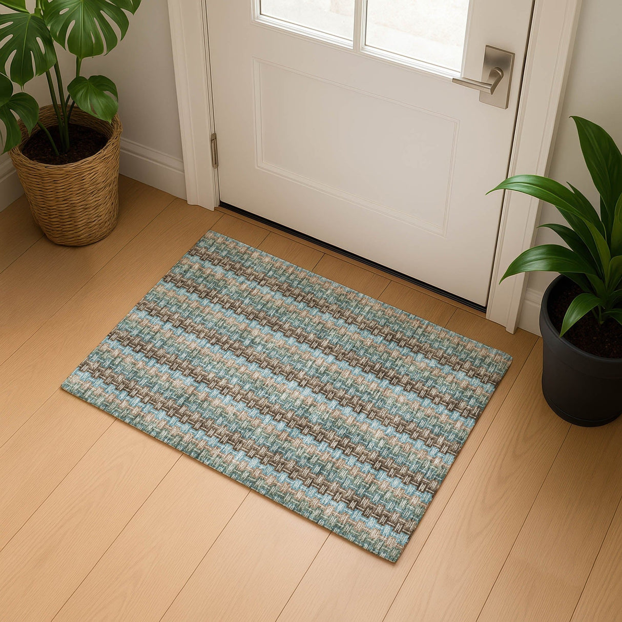 Dalyn Kenner KN3 Brown Rug shown in a room