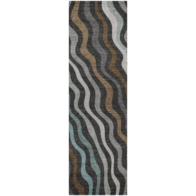 Dalyn Kenner KN4 Black Rug runner rug