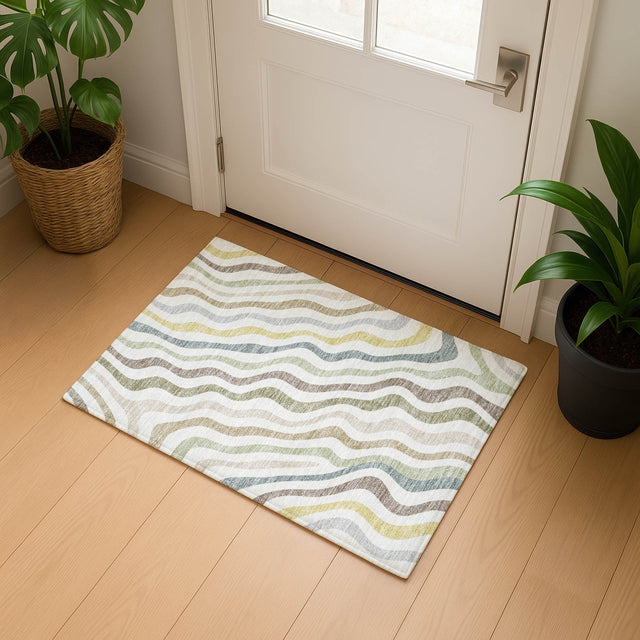 Dalyn Kenner KN4 Ivory Rug shown in a room