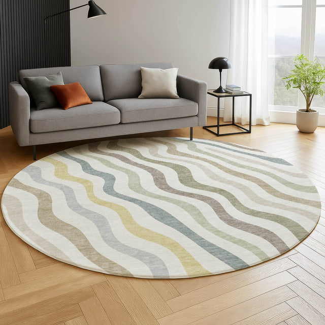 Dalyn Kenner KN4 Ivory Rug shown in a room
