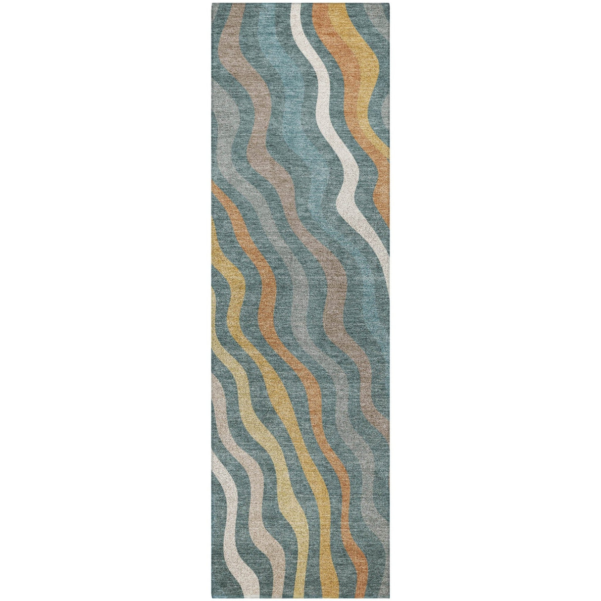 Dalyn Kenner KN4 Teal Rug runner rug