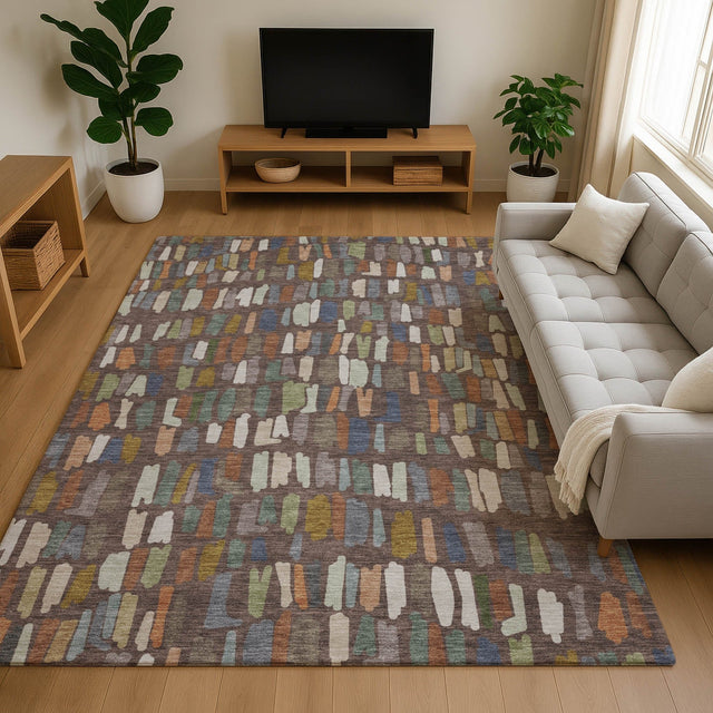 Dalyn Kenner KN5 Chocolate Rug shown in a room