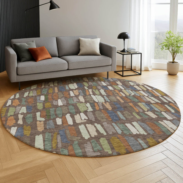 Dalyn Kenner KN5 Chocolate Rug shown in a room