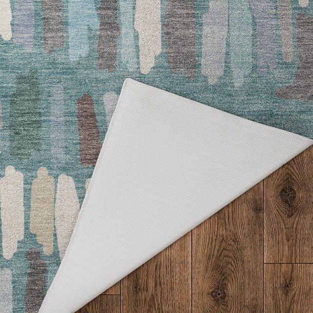 Dalyn Kenner KN5 Teal Rug backing detail