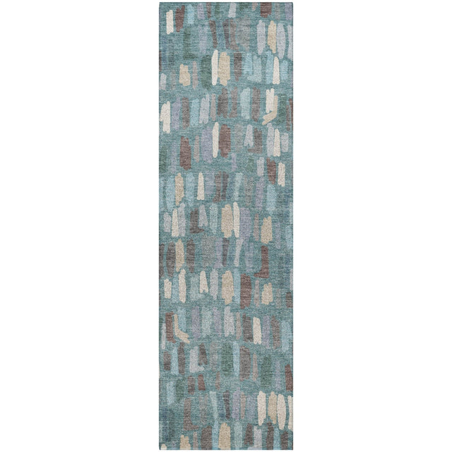 Dalyn Kenner KN5 Teal Rug runner rug