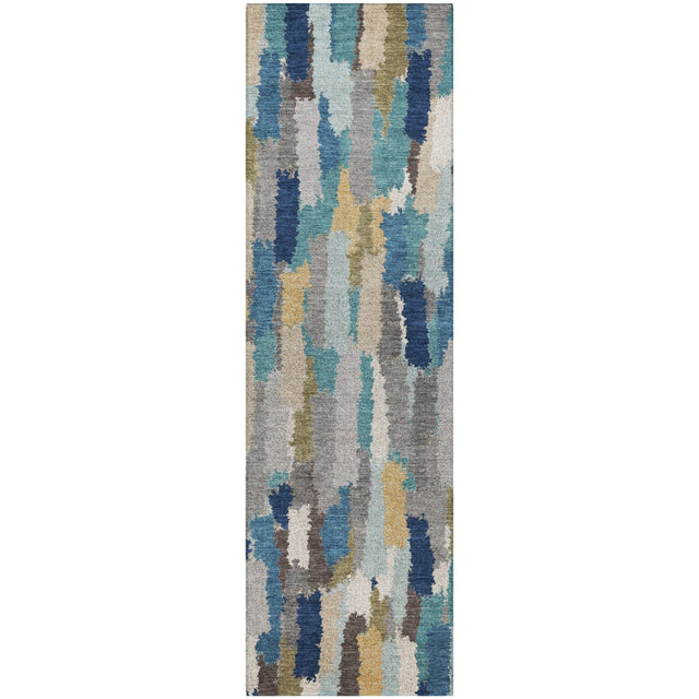 Dalyn Kenner KN6 Teal Rug runner rug