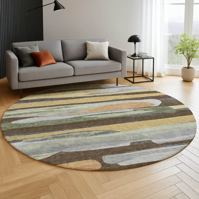 Dalyn Kenner KN7 Chocolate Rug shown in a room