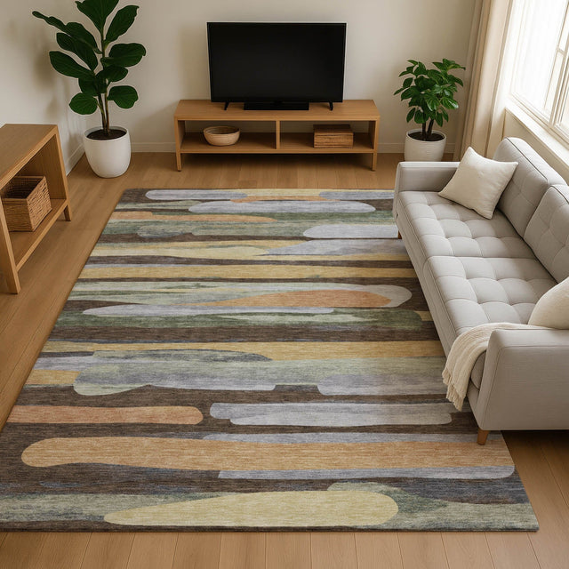 Dalyn Kenner KN7 Chocolate Rug shown in a room