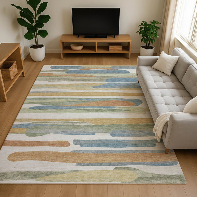 Dalyn Kenner KN7 Ivory Rug shown in a room