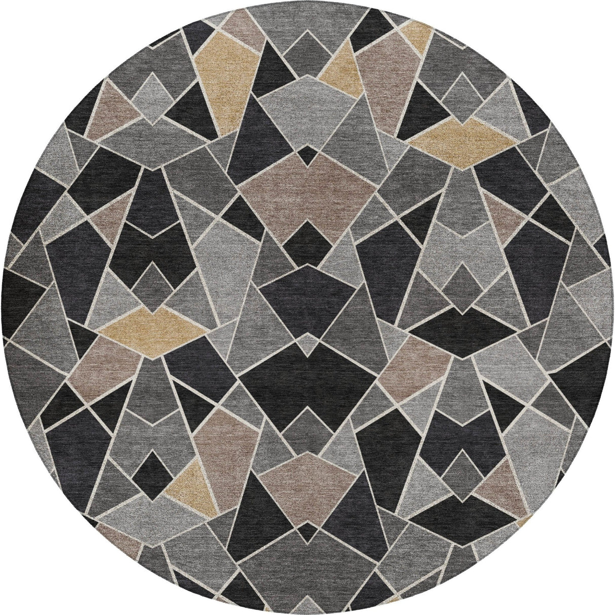 Dalyn Kenner KN8 Black Rug round rug