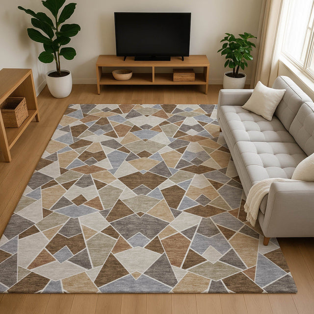 Dalyn Kenner KN8 Chocolate Rug shown in a room