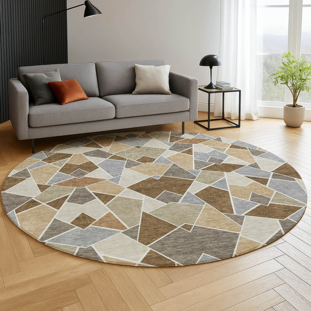 Dalyn Kenner KN8 Chocolate Rug shown in a room