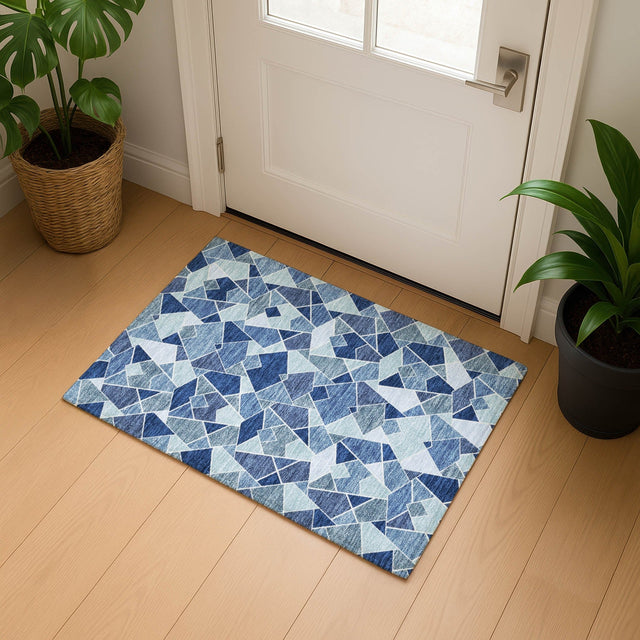 Dalyn Kenner KN8 Denim Rug shown in a room