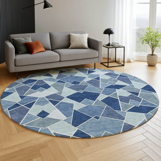 Dalyn Kenner KN8 Denim Rug shown in a room