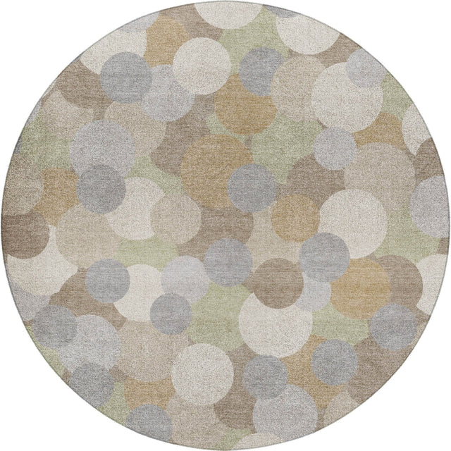 Dalyn Kenner KN9 Khaki Rug round rug