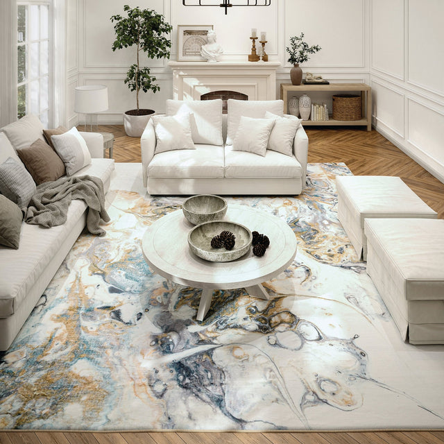 Dalyn Kikiamo KK11 Volcano Rug shown in a room