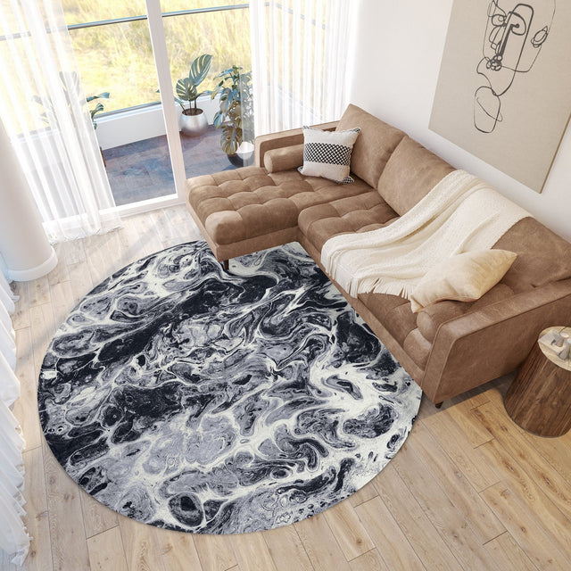 Dalyn Kikiamo KK14 Marble Rug shown in a room