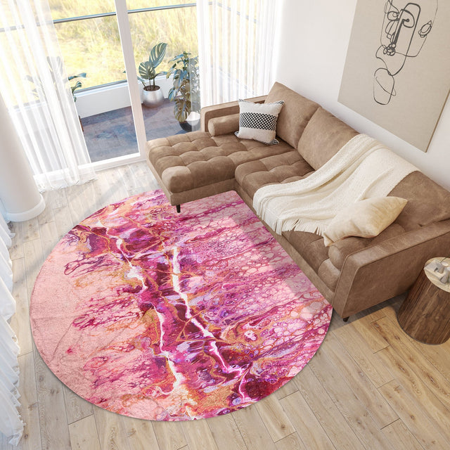 Dalyn Kikiamo KK16 Flamingo Rug shown in a room