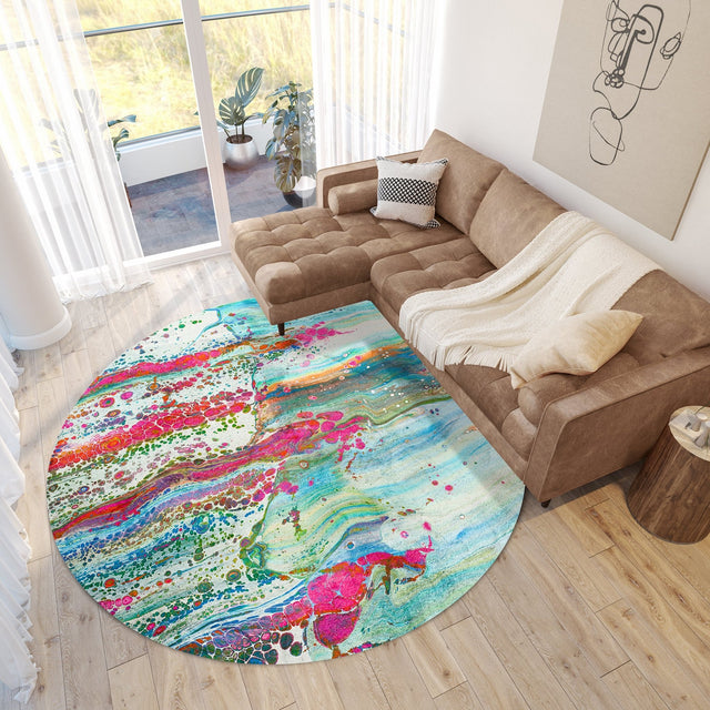 Dalyn Kikiamo KK2 Confetti Rug shown in a room