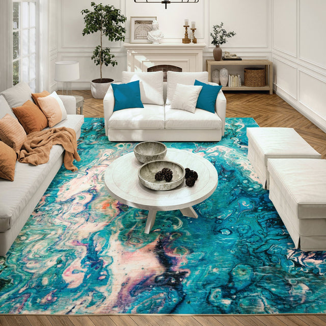 Dalyn Kikiamo KK4 Lagoon Rug shown in a room