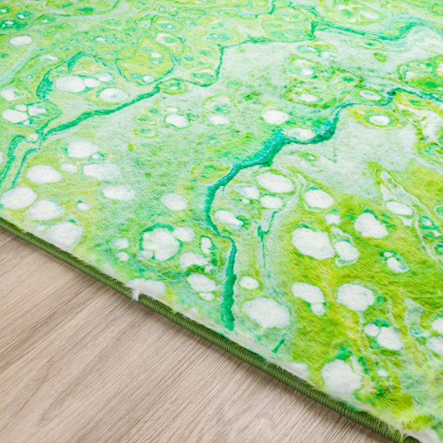 Dalyn Kikiamo KK5 Lime-In Rug finished edge detail