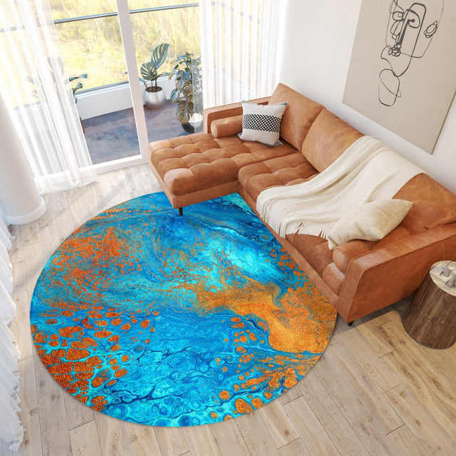 Dalyn Kikiamo KK8 Bermuda Rug shown in a room