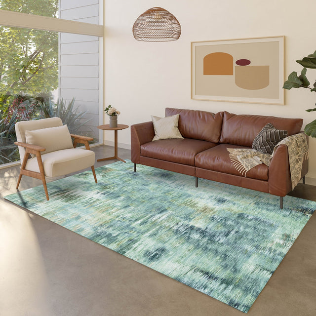 Dalyn Kochi KC1 Teal Rug shown in a room