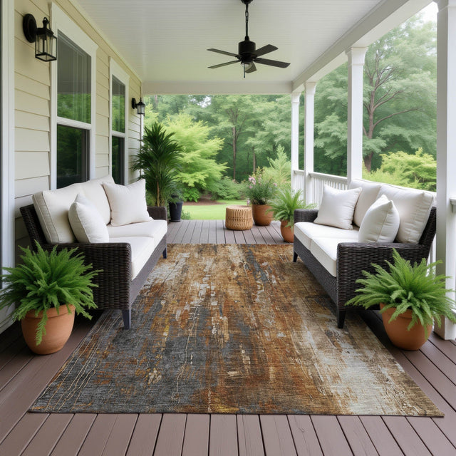 Dalyn Kochi KC10 Rust Rug outdoor lifestyle image