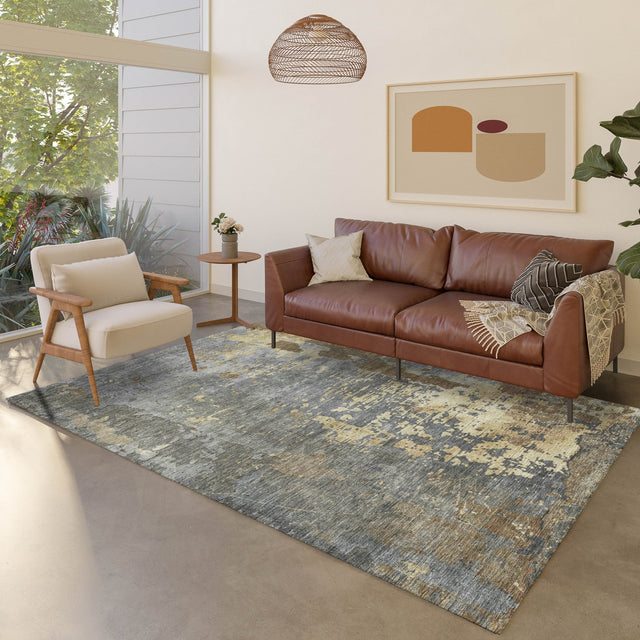 Dalyn Kochi KC11 Pewter Rug shown in a room