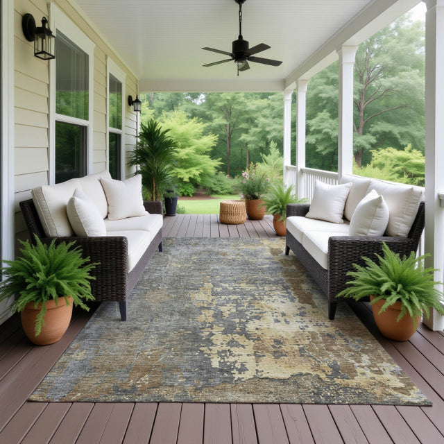 Dalyn Kochi KC11 Pewter Rug outdoor lifestyle image