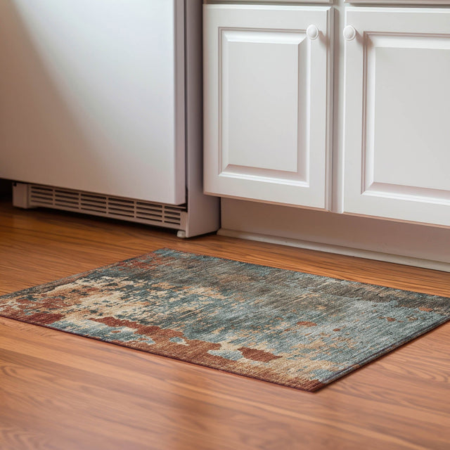 Dalyn Kochi KC11 Teal Rug shown in a room