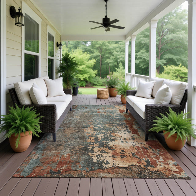 Dalyn Kochi KC11 Teal Rug outdoor lifestyle image