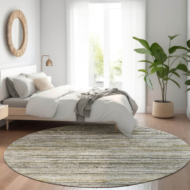 Dalyn Kochi KC3 Pewter Rug shown in a room
