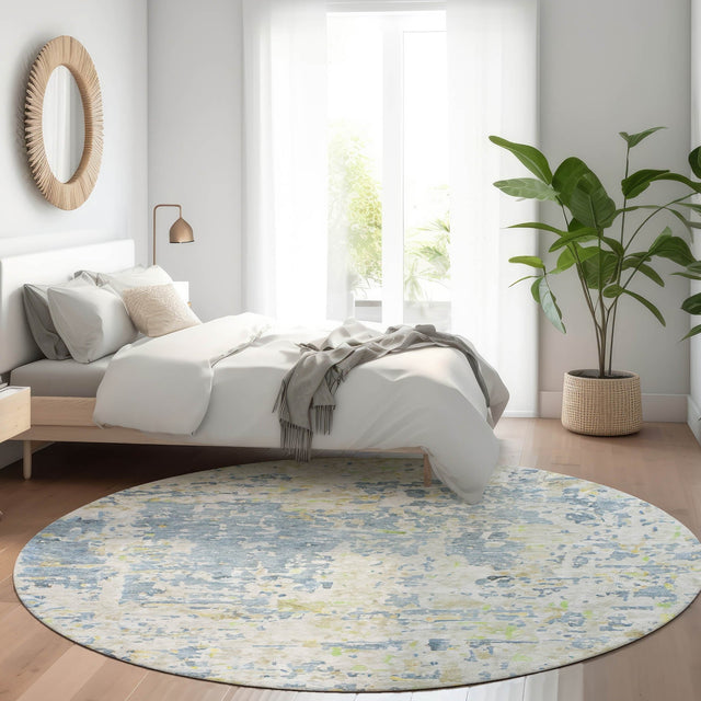 Dalyn Kochi KC6 Blue Rug shown in a room