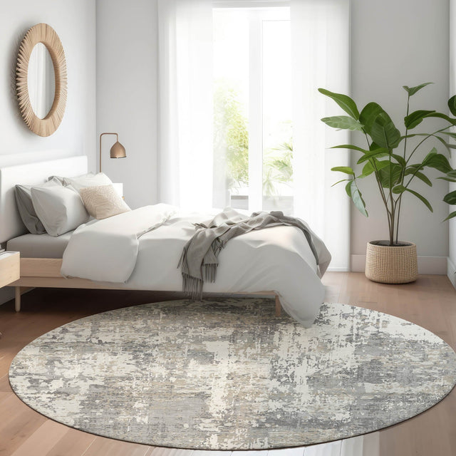 Dalyn Kochi KC7 Gray Rug shown in a room