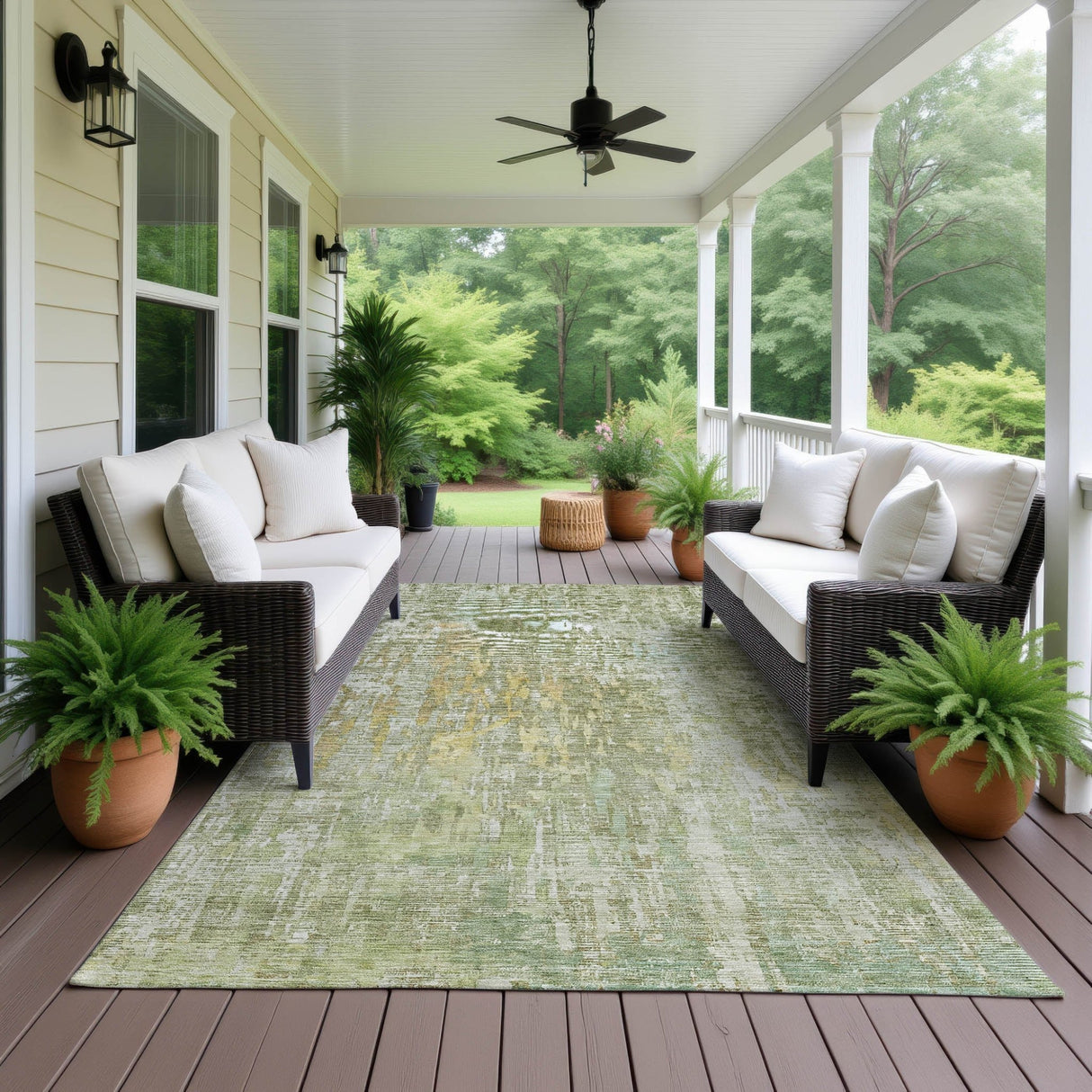 Dalyn Kochi KC8 Sage Rug outdoor lifestyle image